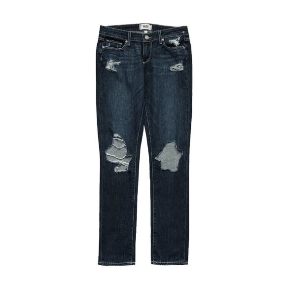 PAIGE Jimmy Jimmy Skinny Connor Destructed Blue Jeans 25 - Picture 3 of 7